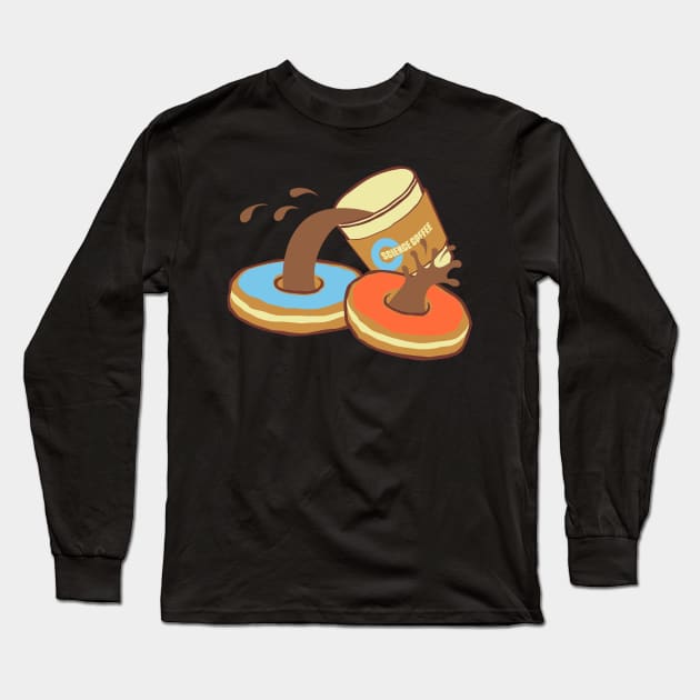 Still Life with Coffee, Donuts and Science Long Sleeve T-Shirt by robotrobotROBOT